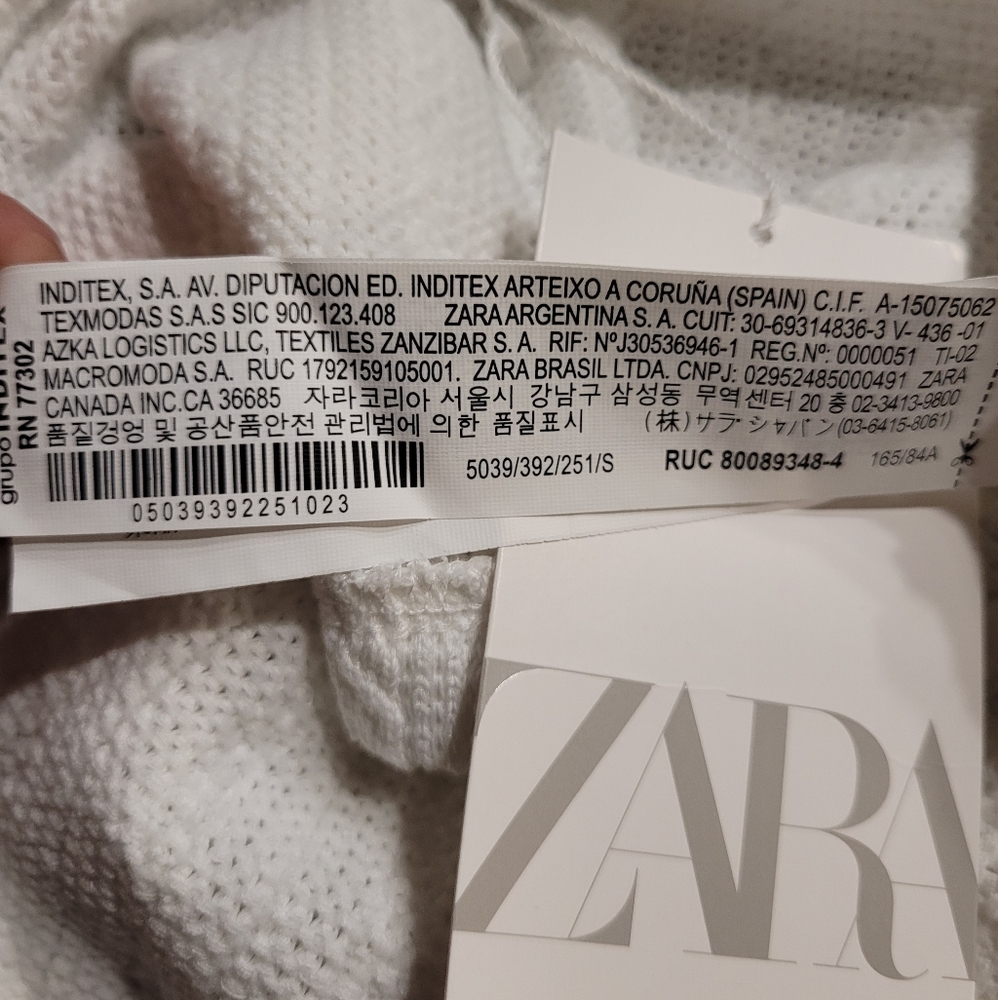 Zara Bralette / Crop top Size Small White - Picture 7 of 7